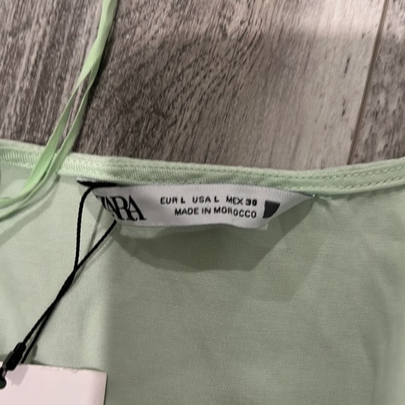 Zara Light GreenShort Wrap Jumpsuit - Picture 12 of 13